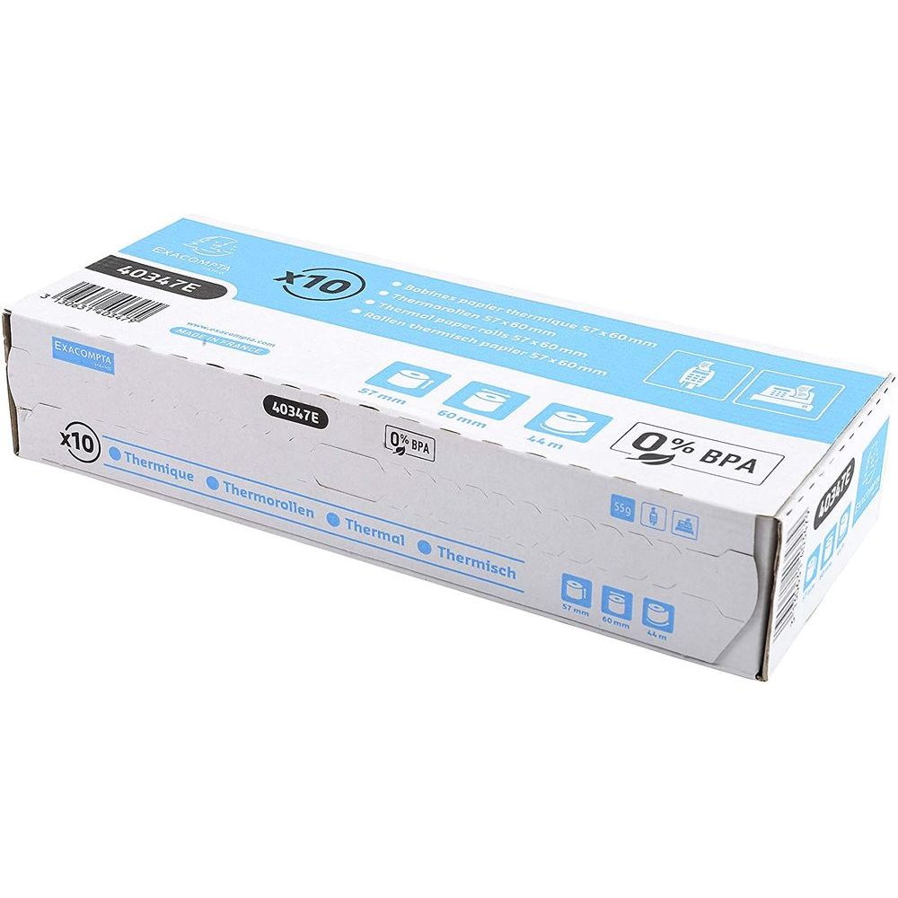 Bematik - Bobine rouleau papier thermique pour imprimante TPE et caisse  enregistreuse 57x30mm 10 unités - Câble antenne - Rue du Commerce
