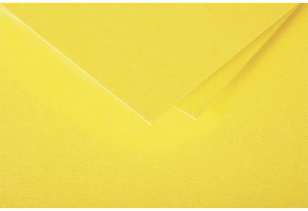 Carte Double et enveloppe Couleur jaune pale