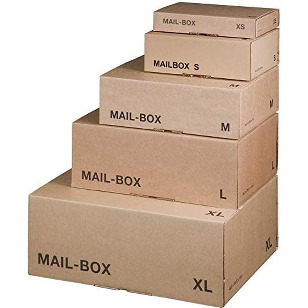 Carton d'expédition MAIL BOX - taille XS - marron - lettre maxi