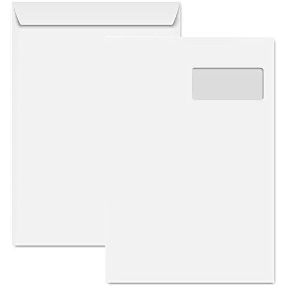 Enveloppe carrée vélin extra-blanc auto-adhésive sans fenêtre 120g