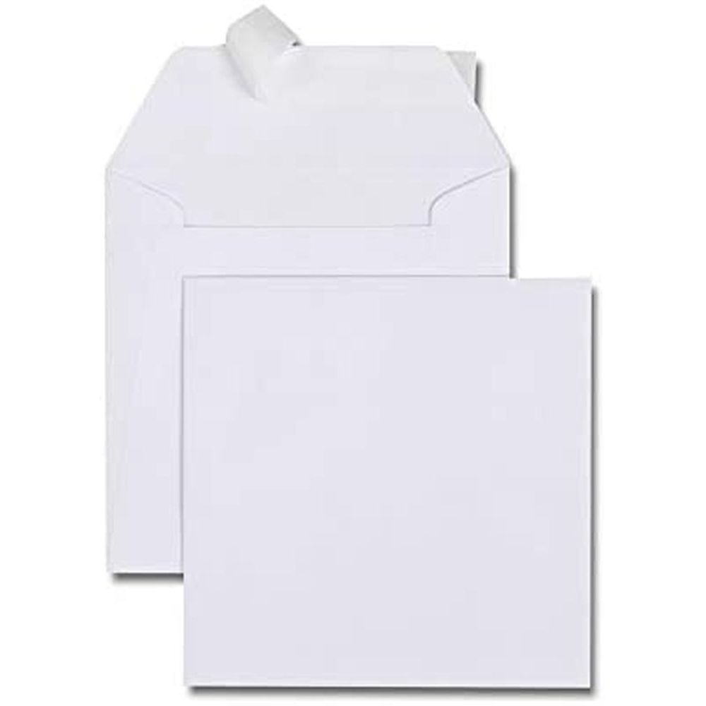 Enveloppe carrée - 150x150 mm - 120g/m² - Bande auto-adhésive - Blanc - Boite de 500