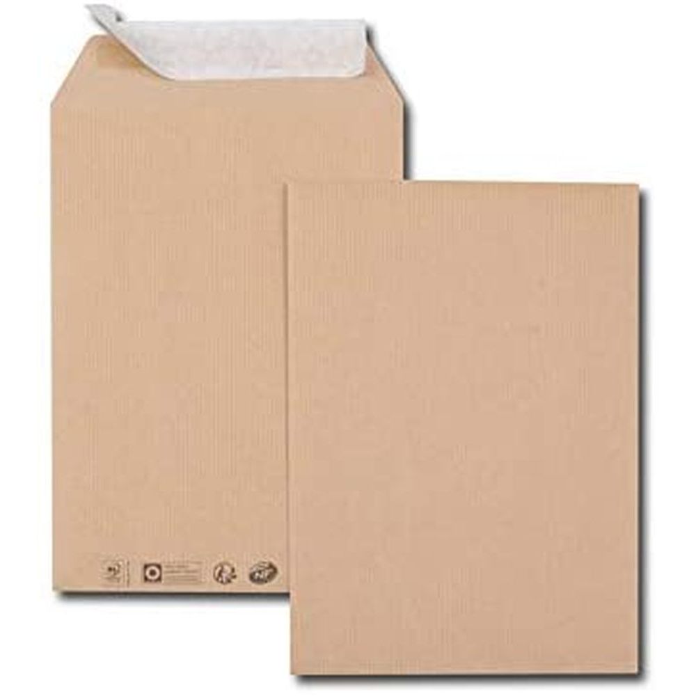 Enveloppe rembourrée en papier, 176 x 250 mm, côté court ouvert, B5, avec  rabat, fermeture auto-adhésive, sans fenêtre