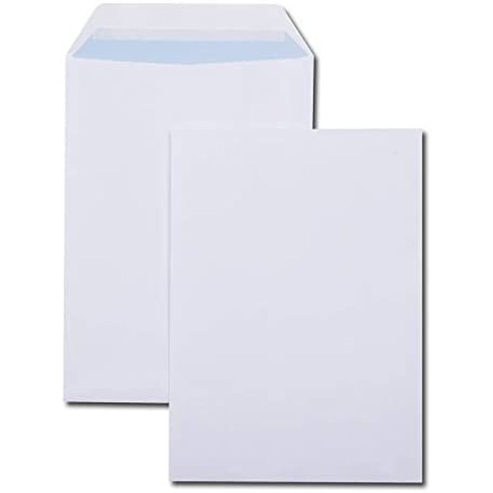 500 Enveloppes papier C5 (format A4 plié) Blanches Auto-adhésives