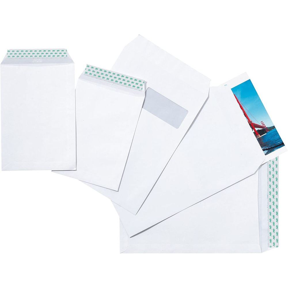 Enveloppe papier vélin La Couronne - format C4 - 229 x 324 mm - 90 g/m² -  bande auto-adhésive - blanc - paquet 250 unités pas cher