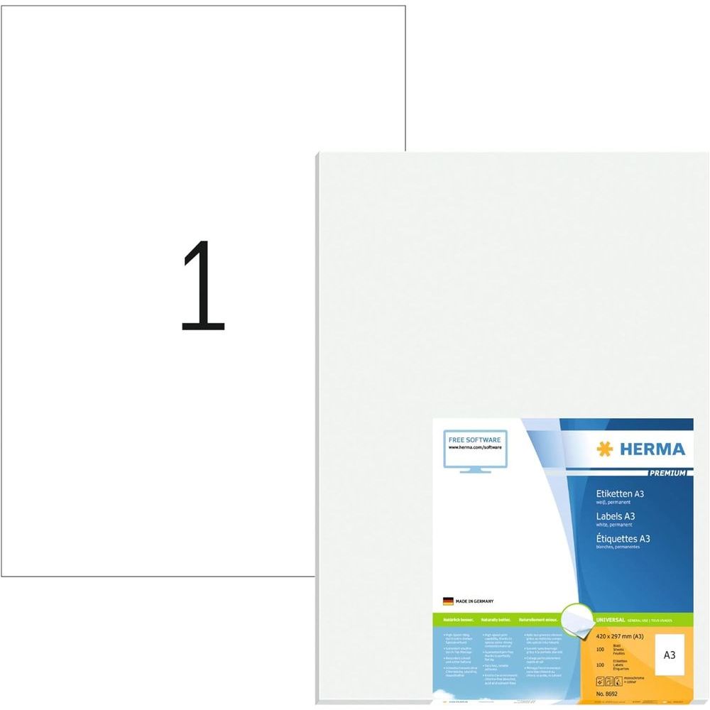 100 enveloppes d'expédition plastique blanche opaque format standard A5 A4  A3 +