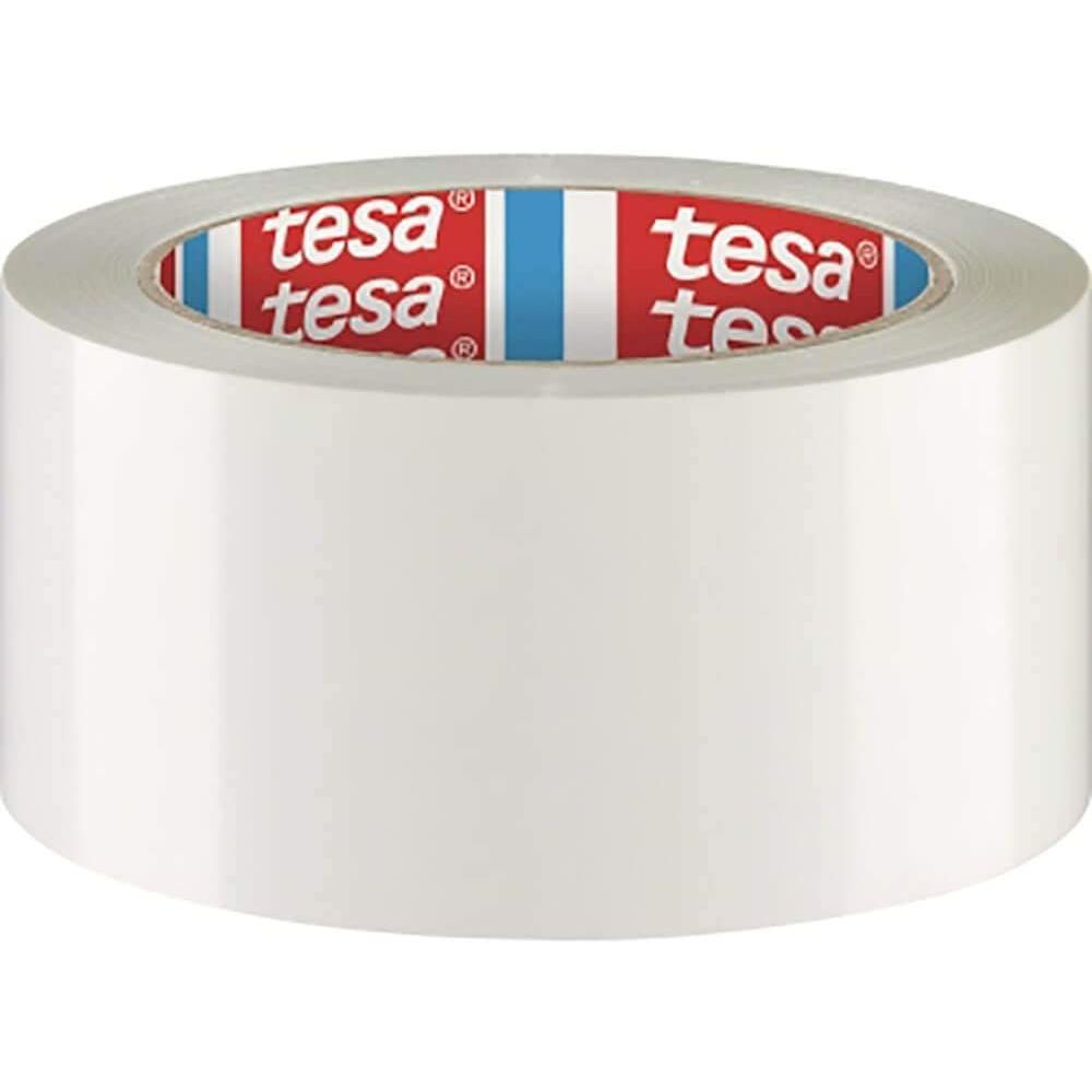 Tesa - Ruban adhésif blanc - PVC - 50 mm x 66 m