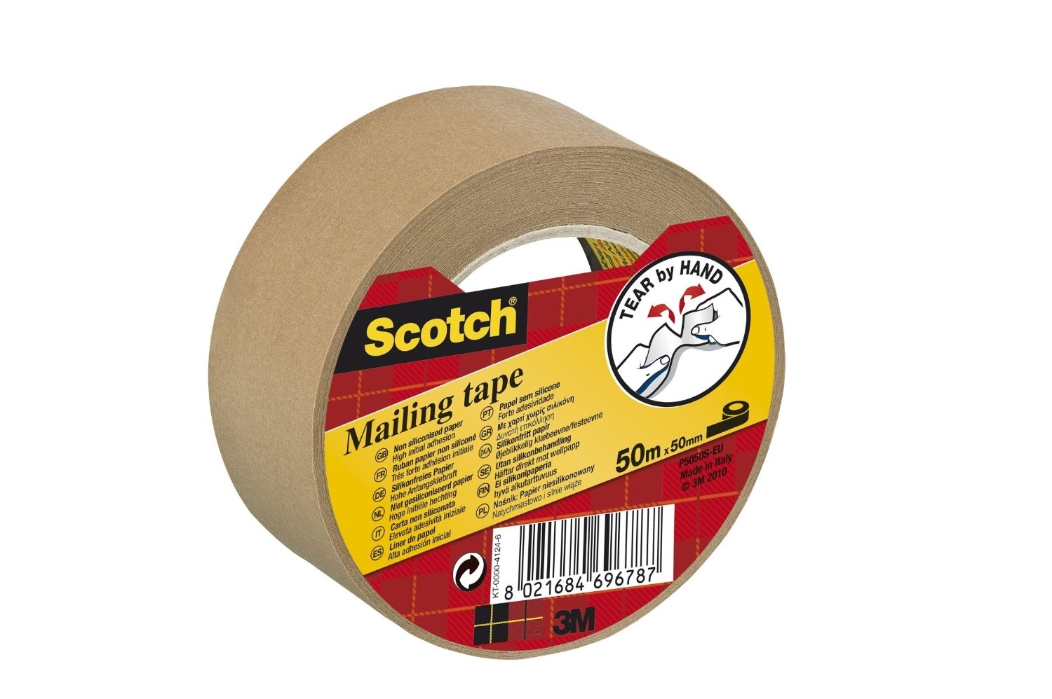 Scotch - Ruban adhésif - papier kraft havane - 50 mm x 50 m