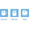 EXACOMPTA Bobine thermique pour caisse/TPE, 57 mm x 44 m, 1 pli, mandrin: 12 mm, diamètre total: 60 mm, papier 55 g/m2, certifié FSC, imprimé au verso, sans phénol, longue durée de vie.