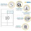 Herma Étiquettes repositionnables - 1000 étiquettes - 96 x 50.8 mm - 10 étiquettes par feuille A4