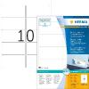 Herma Étiquettes repositionnables - 1000 étiquettes - 96 x 50.8 mm - 10 étiquettes imprimables par feuille A4 - Personnalisables et imprimables - Impression laser / Jet d'encre