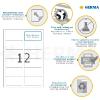 Herma Étiquettes repositionnables - 1200 étiquettes - 88.9 x 46.6 mm - 12 étiquettes par feuille A4