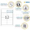 Herma Étiquettes repositionnables - 1200 étiquettes - 99.1 x 42.3 mm - 12 étiquettes par feuille A4