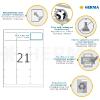 Herma Étiquettes repositionnables - 2100 étiquettes - 63.5 x 38.1 mm - 21 étiquettes par feuille A4