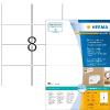 Herma Étiquettes repositionnables - 800 étiquettes - 99.1 x 67.7 mm - 8 étiquettes imprimables par feuille A4 - Personnalisables et imprimables - Impression laser / Jet d'encre