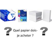 Papier imprimante: papier blanc, papier recyclé, papier satiné