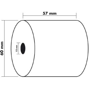 Rouleau TPE/CB - Bobine thermique - 57x46x12 mm - 40905E