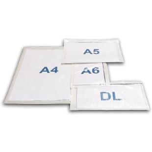 Lot de 10 - Pochette A5 porte-documents adhésives transparente - Pochette  d’Expédition autocollante pour petit colis 255 x 165 mm (A4 plié en 2)