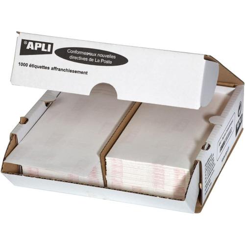 Agipa 14019 Etiquette d'affranchissement, 175 x 45 mm, blanc 2 étiquettes par planche, selon la nouvelle norme de la poste contenu: 1.000 étiquettes