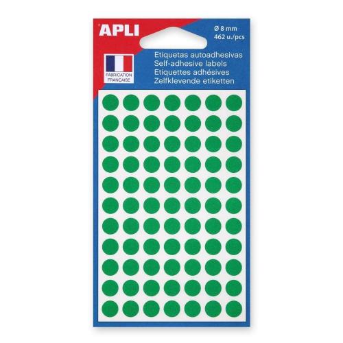 Apli-Agipa 111831 – Sachet de 462 gommettes rondes – Diamètre 8mm – Couleur Vert