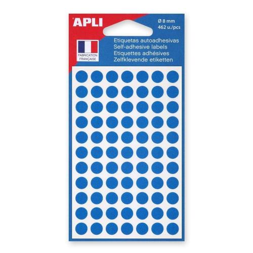 Apli-Agipa 111832 – Sachet de 462 gommettes rondes – Diamètre 8mm – Couleur Bleu
