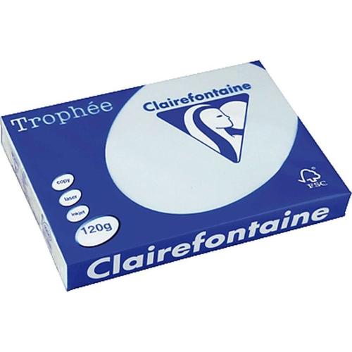 Clairefontaine 1214C - Ramette Papier A4 120g Trophée Bleu Pastel - 250 feuilles au format A4 (21x29,7cm)