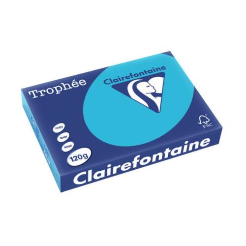 Clairefontaine 1247C - Ramette Papier A4 120g Trophée Bleu royal - 250 feuilles au format A4 (21x29,7cm)