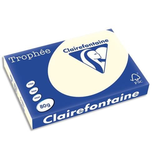 Clairefontaine Trophée - Papier Couleur - A3 (297 x 420 mm) - 80 g/m² - 500 feuilles - Gris perle
