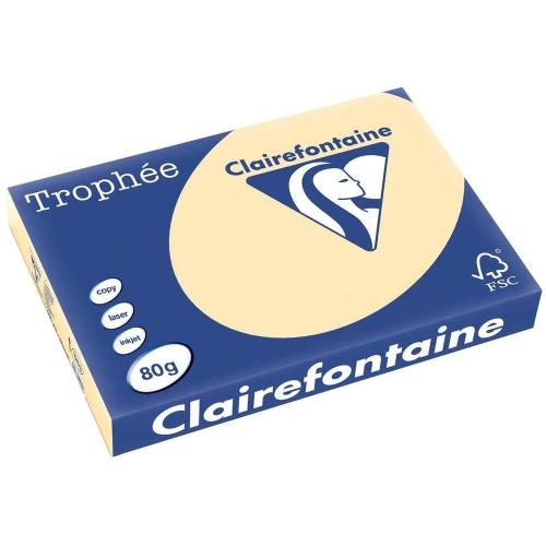 Clairefontaine Trophée - Papier Couleur - A3 (297 x 420 mm) - 80 g/m² - 500 feuilles - Chamois