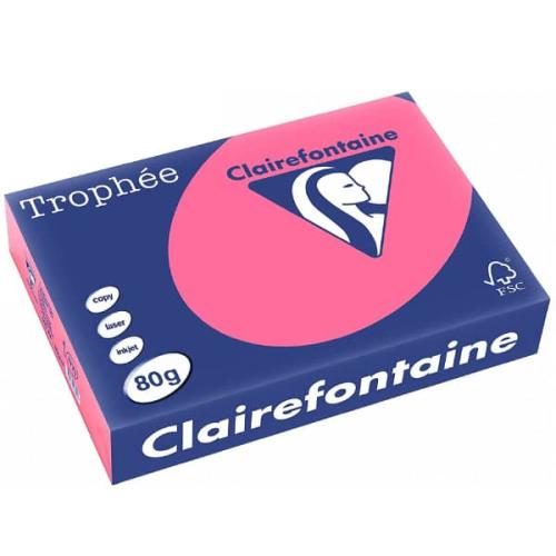 Clairefontaine 1771C - Ramette Papier A4 80g Trophée Rose Fuchsia - 500 feuilles au format A4 (21x29,7cm)
