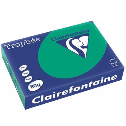 Clairefontaine 1783C - Ramette Papier A4 80g Trophée Vert Sapin - 500 feuilles au format A4 (21x29,7cm)