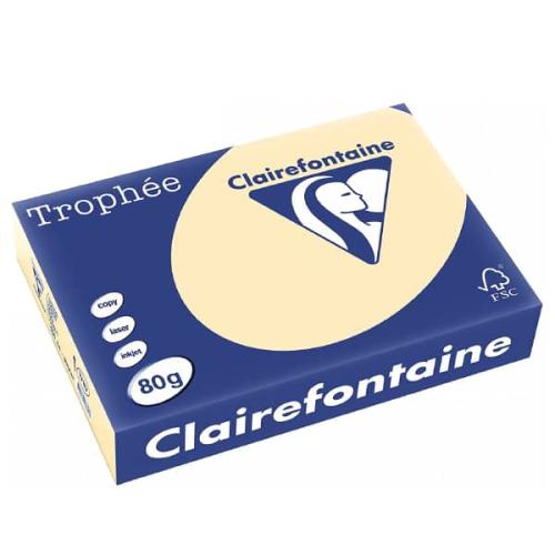 Clairefontaine 1787C - Ramette Papier A4 80g Trophée Chamois - 500 feuilles au format A4 (21x29,7cm)