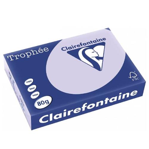 Clairefontaine 1872C - Ramette Papier A4 80g Trophée Lilas - 500 feuilles au format A4 (21x29,7cm)