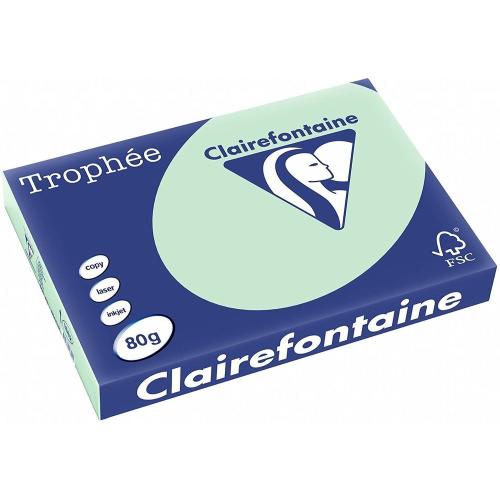 Clairefontaine Trophée - Papier Couleur - A3 (297 x 420 mm) - 80 g/m² - 500 feuilles - Vert