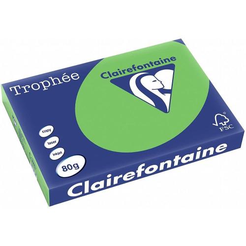 Clairefontaine Trophée - Papier Couleur - A3 (297 x 420 mm) - 80 g/m² - 500 feuilles - Vert menthe