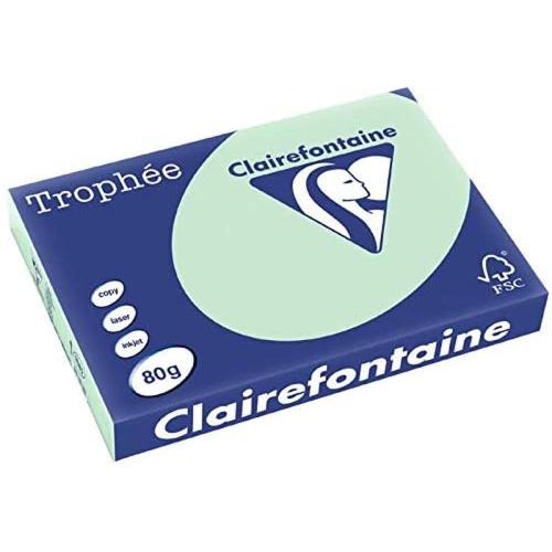 Clairefontaine Trophée - Papier Couleur - A3 (297 x 420 mm) - 80 g/m² - 500 feuilles - Vert golf