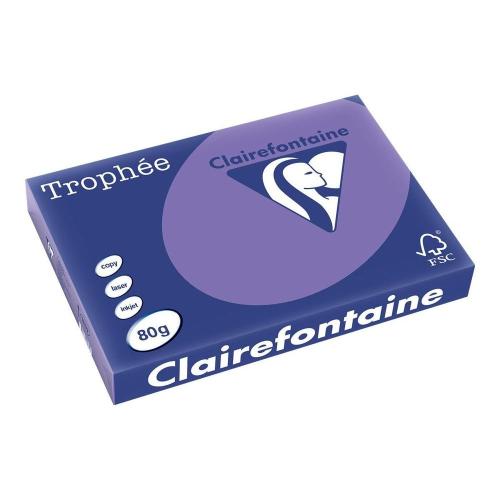 Clairefontaine Trophée - Papier Couleur - A3 (297 x 420 mm) - 80 g/m² - 500 feuilles - Violine