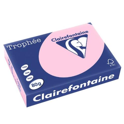 Clairefontaine 1973C - Ramette Papier A4 80g Trophée Rose - 500 feuilles au format A4 (21x29,7cm)
