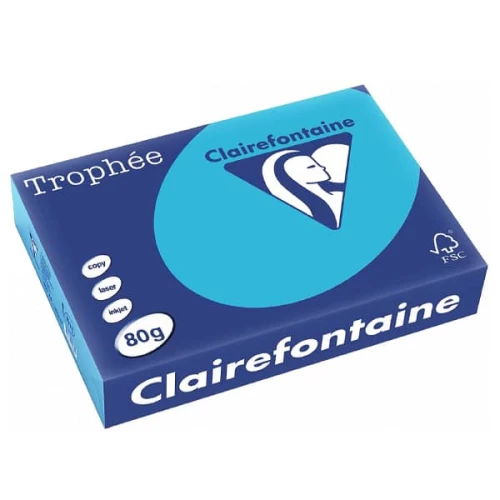 Clairefontaine 1976C - Ramette Papier A4 80g Trophée Bleu Royal - 500 feuilles au format A4 (21x29,7cm)