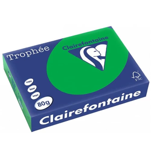Clairefontaine 1991C - Ramette Papier A4 80g Trophée Vert Billard - 500 feuilles au format A4 (21x29,7cm)