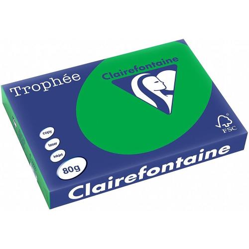 Clairefontaine Trophée - Papier Couleur - A3 (297 x 420 mm) - 80 g/m² - 500 feuilles - Vert Billard
