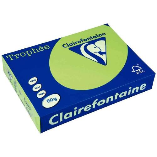 Clairefontaine 2882C - Ramette Papier A3 80g Trophée Vert Fluo - 500 feuilles au format A3 (29,7x42cm)