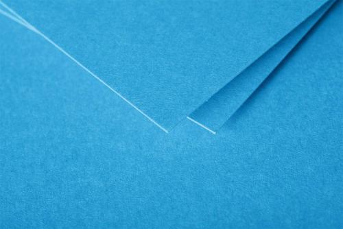 Clairefontaine 2322C – Paquet de 25 cartes doubles Pollen de couleur Bleu Turquoise format C6 110x155 mm 210g