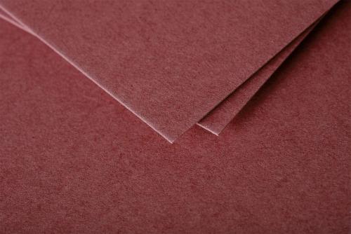 Clairefontaine 2380C – Paquet de 25 cartes doubles Pollen de couleur Bordeaux format C6 110x155 mm 210g