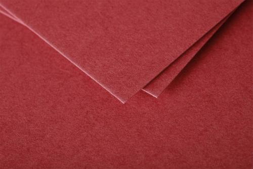 Clairefontaine 2325C – Paquet de 25 cartes doubles Pollen de couleur Rouge Groseille format C6 110x155 mm 210g