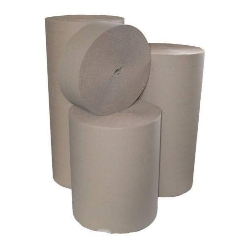 HAPPEL carton ondulé en rouleau, (l)200mm x (L)70m, 80 g/m2 papier kraft recyclé, ondulation en C, couleur gris