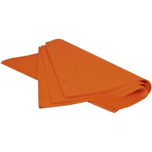 Clairefontaine 393658C - Rame de papier de soie Orange - 480 feuilles - Format : 50x75cm - Emballage cadeau, décoration, emballage fleurs...