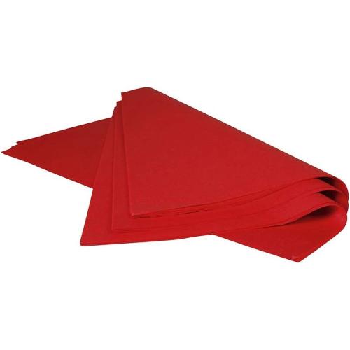 Clairefontaine 393606C - Rame de papier de soie rouge - 480 feuilles - Format : 50x75cm - Emballage cadeau, décoration, emballage fleurs...