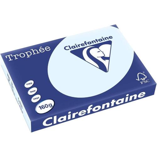 Clairefontaine Trophée - Papier Couleur - A3 (297 x 420 mm) - 160 g/m² - 250 feuilles - Bleu