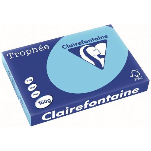 Clairefontaine Trophée - Papier Couleur - A3 (297 x 420 mm) - 160 g/m² - 250 feuilles - Bleu Alizé