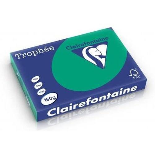 Clairefontaine Trophée - Papier Couleur - A3 (297 x 420 mm) - 160 g/m² - 250 feuilles - Vert Sapin